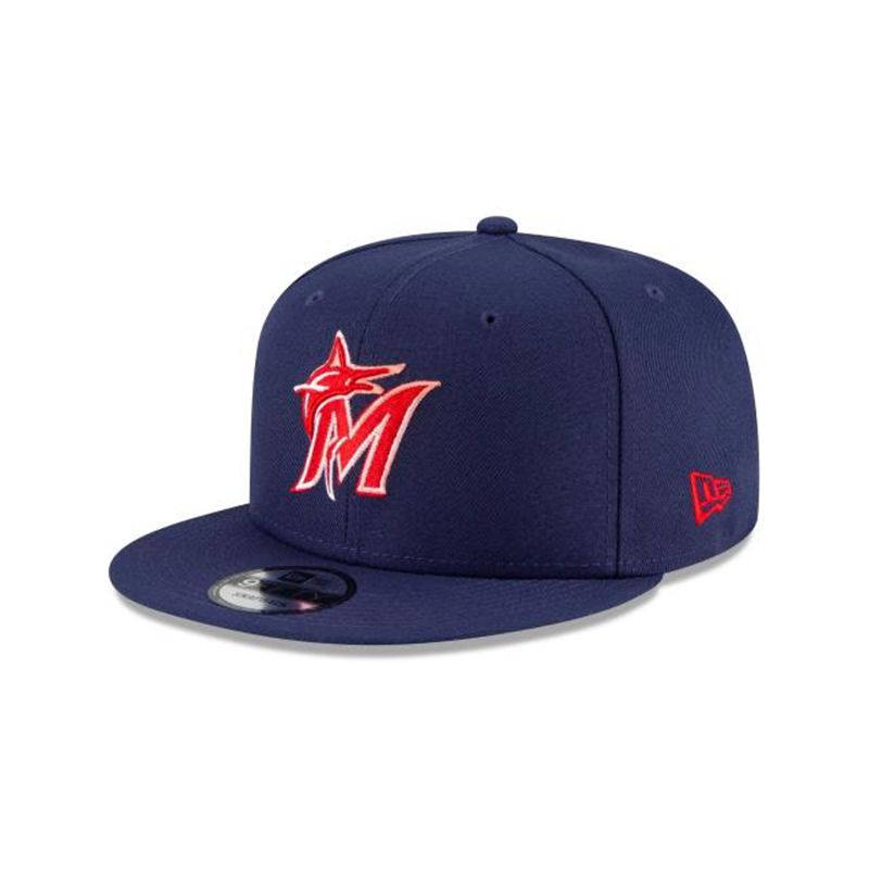 MLB Miami Marlins Americana Fade 9Fifty Snapback (DES2025) - Blue New Era Caps